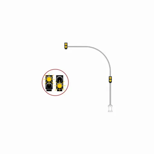 [MA383009] Feu de circulation jaune clignotant - Mafen 383009 - N 1/160