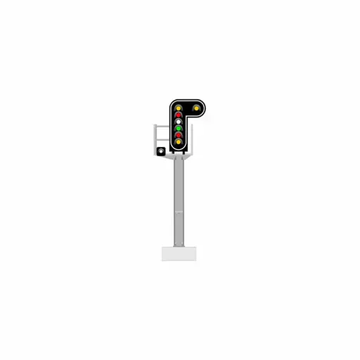[87T913211] Signal principal à 8 LED (double jaune/rouge/blanc/vert/rouge/jaune/blanc) - 87Train 913211 - HO 1/87