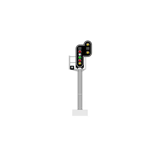 [87T913215] Signal principal avec 8 LEDs (rouge/blanc/vert/rouge/jaune/blanc + double jaune) - 87Train 913215 - HO 1/87 - SNCF 