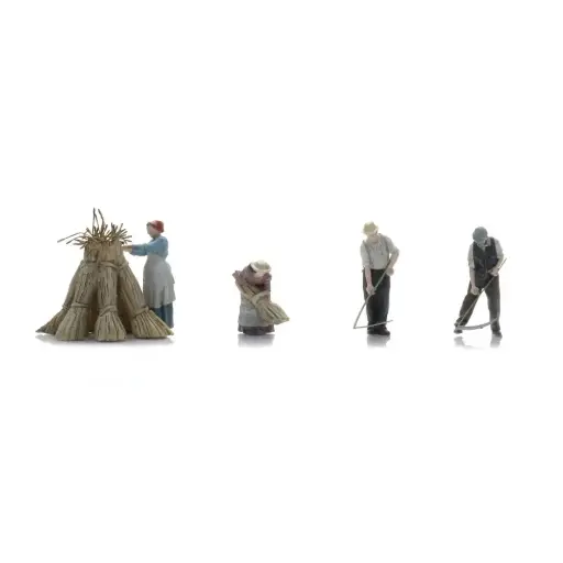 [AR5870075] Moisson du blé à la faux (4x) - Artitec 5870075 - HO 1/87 