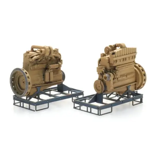 [AR387.510] Moteur diesel industriel sur palette de transport (2x) -Artitec 387.510 - HO 1/87 