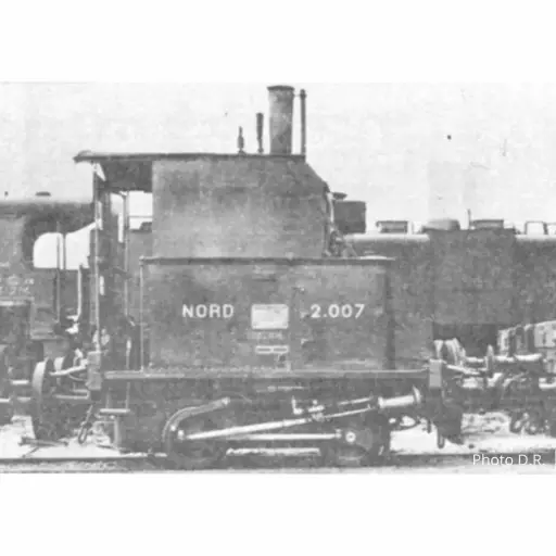 [FU2287-1] Locomotive de manœuvre à chaudière verticale 020T n°2007, constructeur Franco-Belge, Calais, noir boiler tolé bleu - Fulgurex 2287/1 - HO 1/87 - NORD - Ep II - Digital sound - 2R