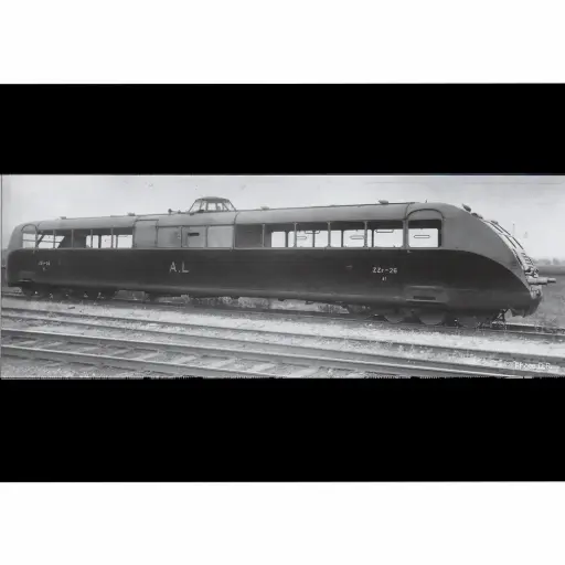[FU2288] Autorail Bugatti WLG 400cv ZZr-26 version courte, vert foncé/gris clair, dépôt de Strasbourg - Fulgurex 2288 - HO 1/87 - A.L - Ep II - Digital sound - 2R