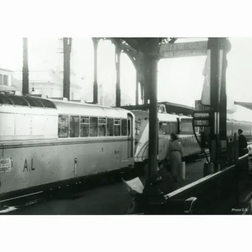 [FU2290] Autorail Bugatti WLG 400cv ZZr-25 version surallongée, gris/filets bleus/blanc, dépôt de Strasbourg - Fulgurex 2290 - HO 1/87 - A.L - Ep II - Digital sound - 2R