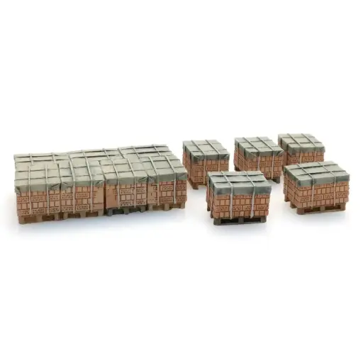[AR487.801.91] Cargaison : briques sur palettes de 70 x 23 mm - Artitec 487.801.91 - HO 1/87