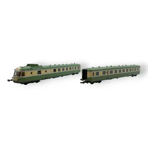 [OZRO43038.1] RGP autorail X2722 + remorque XR7755 (vert) - Roco 43038.1 - HO 1/87 - SNCF - Ep III - Analogique - 2R