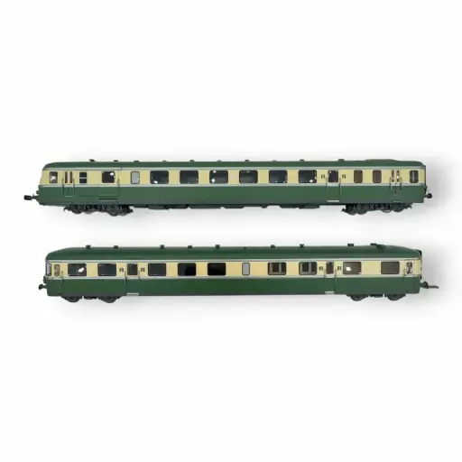 [OZHJ2418S] Autorail diesel RGP II X 2717 avec remorque XR 7710, livrée vert/beige, logo d'origine - Jouef HJ2418S - HO 1/87 - SNCF - Ep IV - Digital sound - 2R