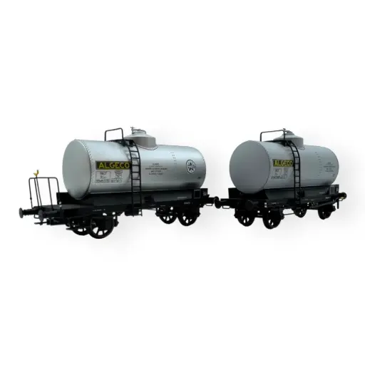 [OZREWB028] 2 wagons citernes rivetées - Ree Modèles WB028 - HO 1/87 - OCEM - Ep III - 2R