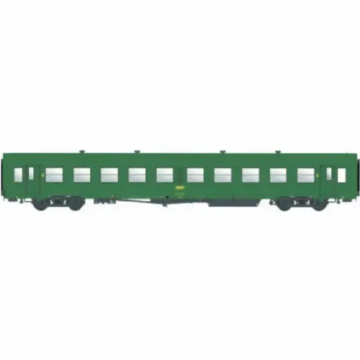 [MW40031] Voiture USI livrée verte, B10t U61, logo encadré jaune - Models World 40031 - HO 1/87 - SNCF - Ep IV - 2R