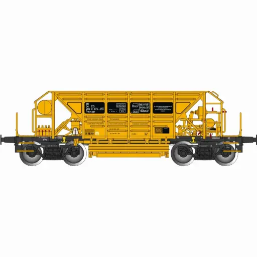 [AL280002] Wagon trémie Faccpp jaune - Albert Modell 280002 - HO 1/87 - CD - Ep V - 2R