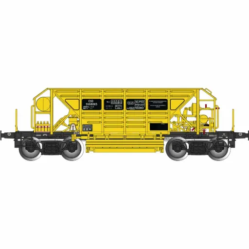[AL360012] Wagon trémie Faccpp jaune - Albert Modell 360012 - HO 1/87 - CSD - Ep IV - 2R