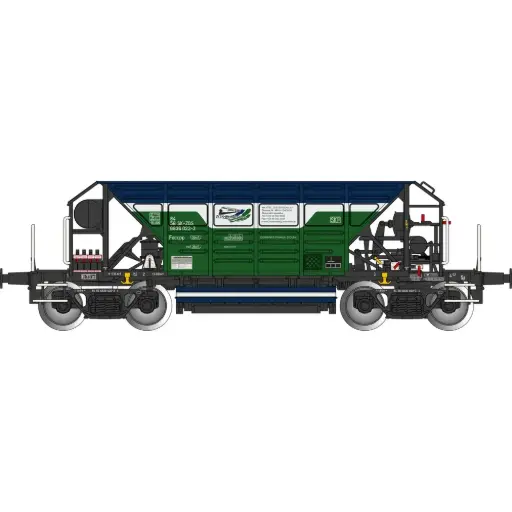 [AL683029] Wagon trémie Faccpp bleu/vert - Albert Modell 683029 - HO 1/87 - SK-ZOS - Ep VI - 2R