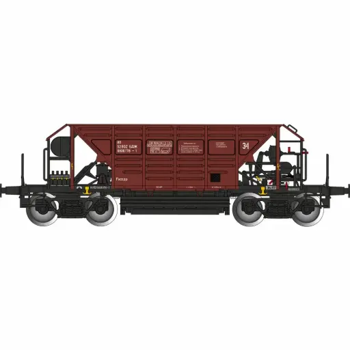 [AL683032] Wagon trémie Faccpp marron - Albert Modell 683032 - HO 1/87 - BDZ - Ep V - 2R