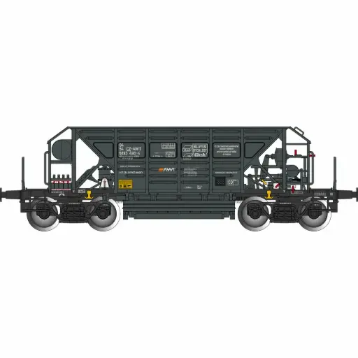 [AL689044] Wagon trémie Faccpp gris - Albert Modell 689044 - HO 1/87 - CZ-AWT - Ep VI - 2R
