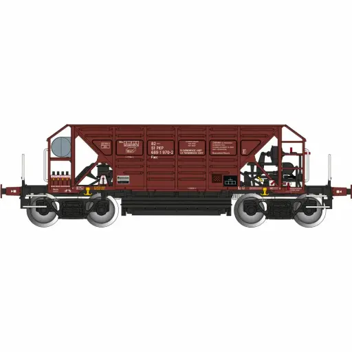 [AL689049] Wagon trémie Facc marron - Albert Modell 689049 - HO 1/87 - PKP - Ep V - 2R