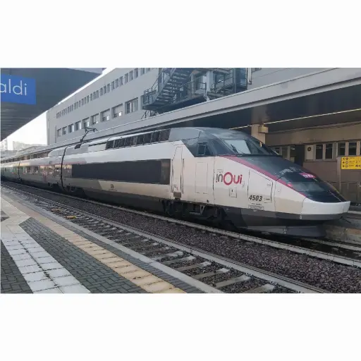 [HJ2382] Coffret TGV 4 éléments InOui Réseau (variante tri-tension) "Milan - Turin - Lyon - Paris" - JOUEF HJ2382 - HO 1/87 - EP. VI - Analogique - 2R