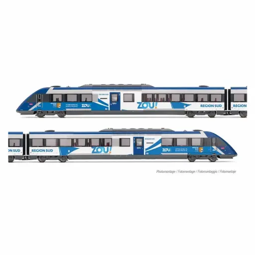 [HJ2482S] Autorail diesel bicaisse X 72500 « PACA ZOU » - Jouef HJ2482S - HO 1/87 - SNCF - Ep VI - Digital Sound - 2R