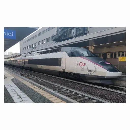 [HJ3007] Coffret supplémentaires de 3 voitures intermédiaires du TGV Réseau (variante tri-tension) InOui « Milan–Turin–Lyon–Paris », no. 2/2 - Jouef HJ3007 - HO 1/87 - SNCF - Ep VI - 2R