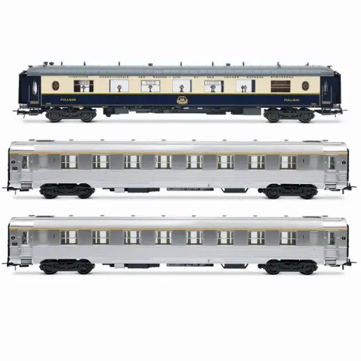 [HJ4214] Coffret de 3 voitures « Sud Express », voiture-salon CIWL + 2 x DEV Inox courtes [2/2] - Jouef HJ4214 - HO 1/87 - SNCF - Ep III-IV - 2R