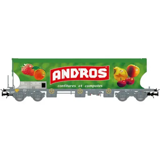 [HJ6318] Wagon trémie pour transport de sucre à bogies, « ANDROS » - Jouef HJ6318 - HO 1/87 - SNCF - Ep IV - 2R