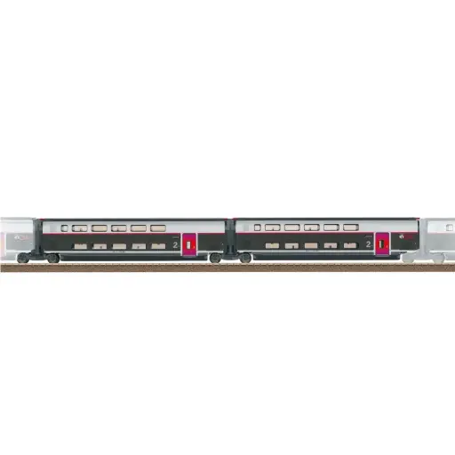 [TR23188] Coffret de 2 voitures complémentaires n° 2 pour le TGV INOUI - Trix 23188 - HO 1/87 - SNCF - Ep VI - 2R