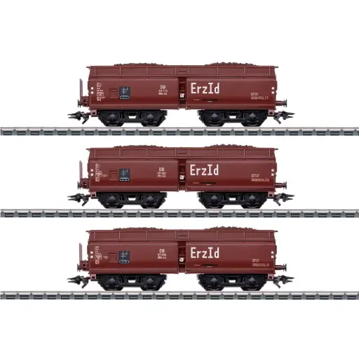 [MA46221] Coffret de 3 wagons à déchargement automatique Erz Id - Märklin 46221 - HO 1/87 - DB - Ep III - 3R