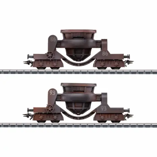 [MA46146] Set de 2 wagons pour le transport de scories - Märklin 46146 - HO 1/87 - Privée - Ep III-IV - 3R