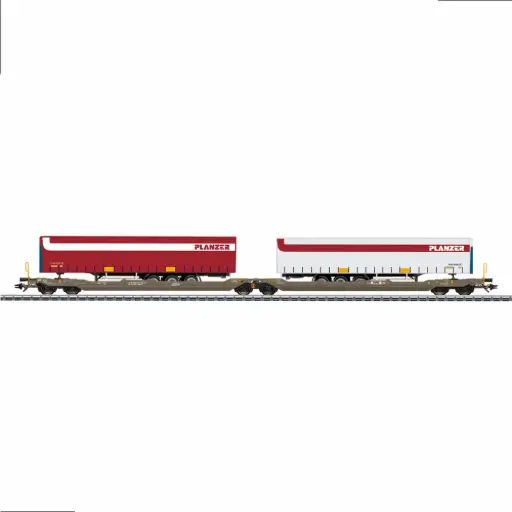 [MA47475] Wagon double porte-remorques Hupac Sdggmrss - Märklin 47475 - HO 1/87 - Privée - Ep VI - 3R