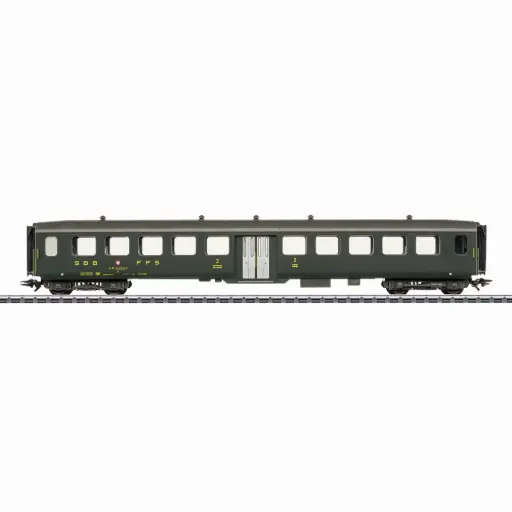 [MA43383] Voiture voyageurs 2de classe en acier léger - Märklin 43383 - HO 1/87 - CFF/SBB/FFS - Ep IV - 3R