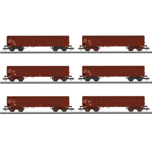 [MA46919] Set de 6 wagons tombereaux Eas 5949 et 5971 - Märklin 46919 - HO 1/87 - DR - Ep IV-V - 3R