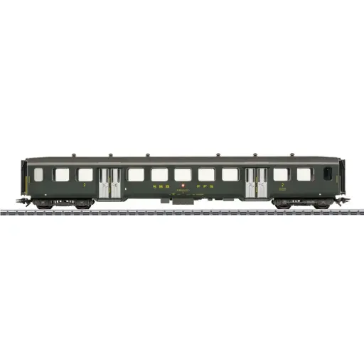 [MA43373] Voiture voyageurs en acier léger 2de classe - Märklin 43373 - HO 1/87 - CFF/SBB/FFS - Ep IV - 3R