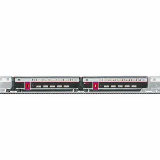 [MA43428] Set de 2 voitures complémentaires TGV INOUI, série 1 - Märklin 43428 - HO 1/87 - SNCF - Ep VI - 3R