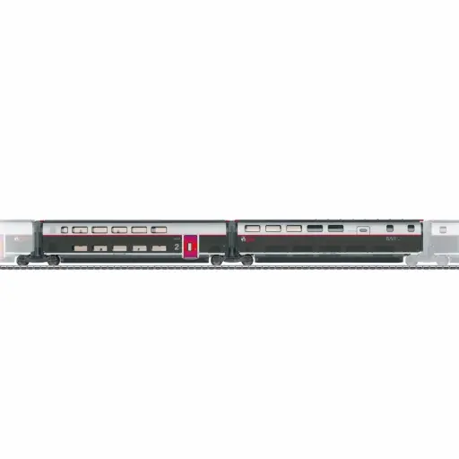 [MA43448] Set de 2 voitures complémentaires pour le TGV INOUI, série 3 - Märklin 43448 - HO 1/87 - SNCF - Ep VI - 3R