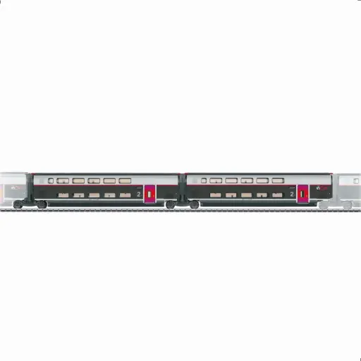 [MA43438] Set de 2 voitures complémentaires TGV INOUI Euroduplex série 2 - Märklin 43438 - HO 1/87 - SNCF - Ep VI - 3R