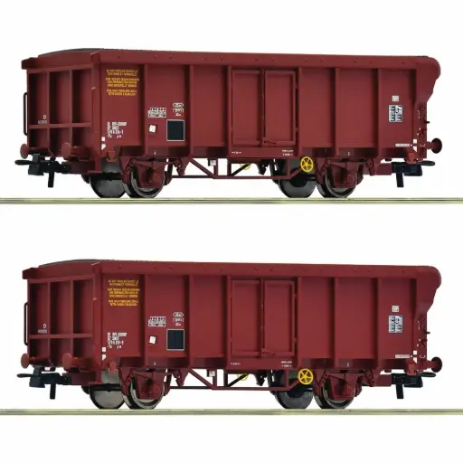 [RO6600251] Coffret de 2 wagons à toit enroulable - Roco 6600251 - HO 1/87 - SNCF - Ep IV-V - 2R