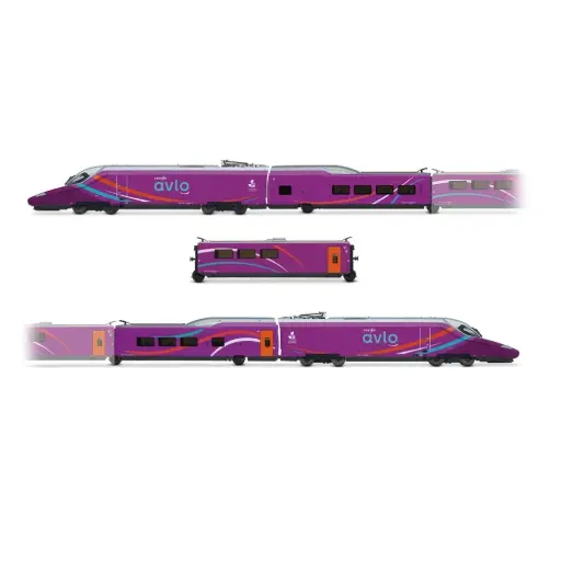 [HE2031S] Rame de base de 5 unités du train à grande vitesse « AVLO », livrée violette - Electrotren HE2031S - HO 1/87 - RENFE - Ep VI - Digital sound - 2R