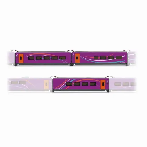 [HE3002] Rame complémentaire de 3 unités du TGV « AVLO », n° 2/3, livrée violette - Electrotren HE3002 - HO 1/87 - RENFE - Ep VI - 2R