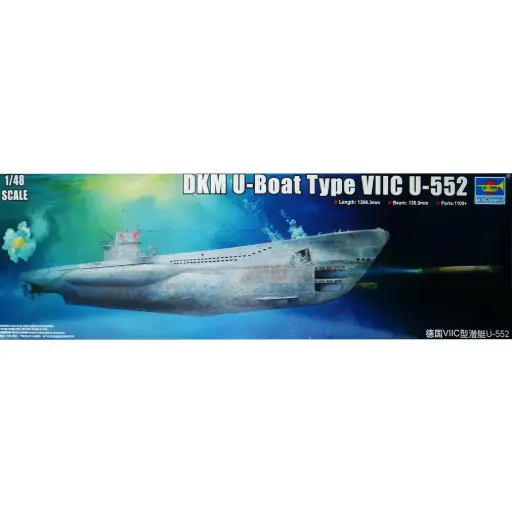 [TR06801] Sous-marin U-Boat type VIIC U-552 Deutsch Kriegsmarine 1942 - Trumpeter 06801 - 1/48