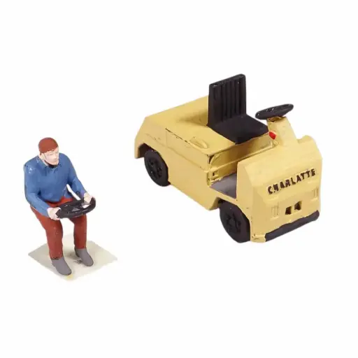 [REGAR049] Tracteur Charlatte + son conducteur - Régions & Compagnies GAR049 - HO 1/87