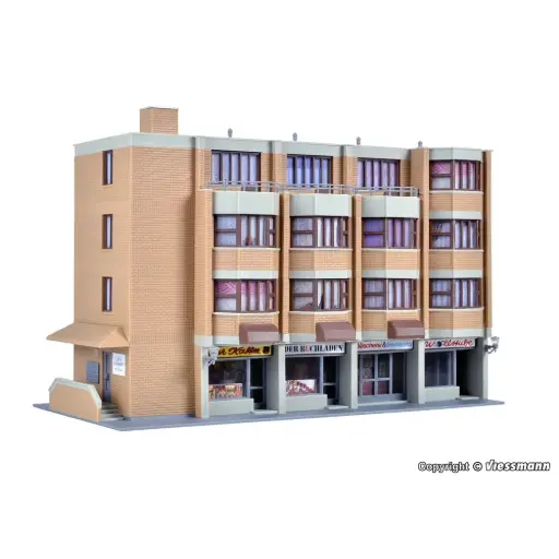[KI38222] Immeuble avec commerce - Kibri 38222 - HO 1/87