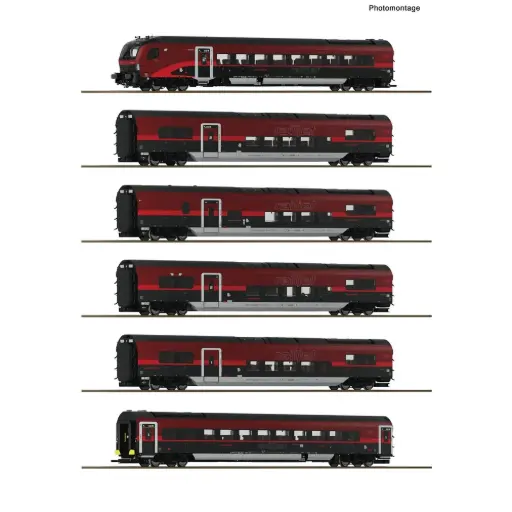 [RO6200178] Coffret 6 éléments 1 : Railjet 2 - Roco 6200178 - HO 1/87 - ÖBB - Ep VI - Analogique - 2R