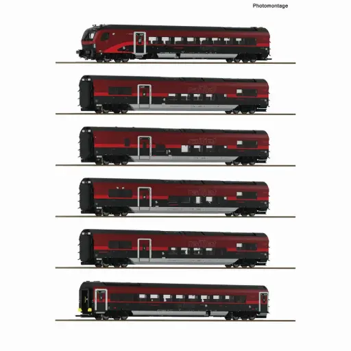 97134 Coffret 2 voiture voyageur corail rémi de marque piko HO