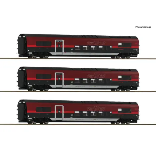 [RO6210179] Coffret de 3 voitures : Railjet 2 - Roco 6210179 - HO 1/87 - ÖBB - Ep VI - 2R