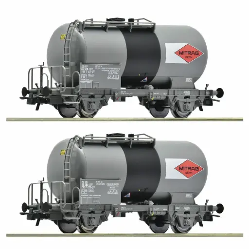 [RO6600196] Coffret de 2 wagons citernes à 2 essieux « MITRAG » - Roco 6600196 - HO 1/87 - CFF - Ep V - 2R