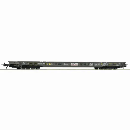 [RO6600093] Wagon intermédiaire à plancher surbaissé - Roco 6600093 - HO 1/87 - HUPAC - Ep V-VI - 2R