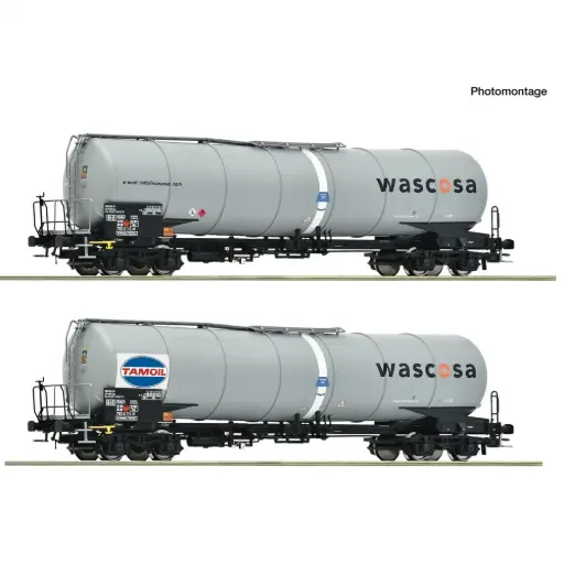 [RO6600232] Coffret de 2 wagons-citernes, Wascosa/Tamoil - Roco 6600232 - HO 1/87 - Privée - Ep VI - 2R