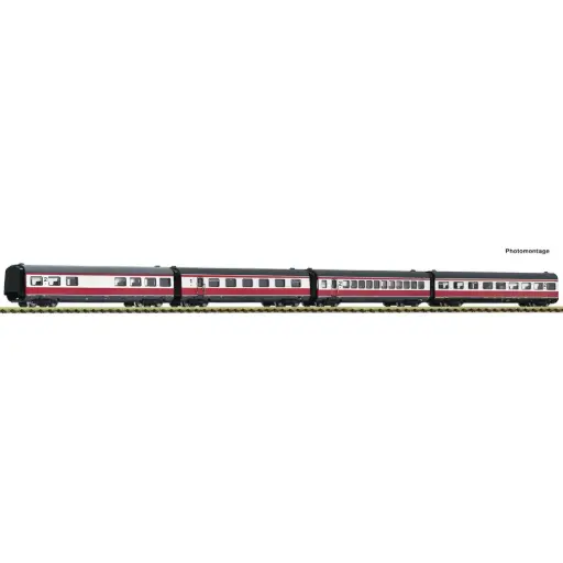 [FL7760011] Coffret de 4 voitures complémentaires « Max Liebermann » - Fleischmann 7760011 - N 1/160 - DR - Ep IV - 2R