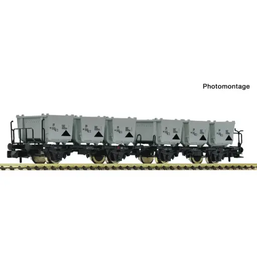 [FL6660154] Coffret de 2 wagons porte-conteneurs, CFF - Fleischmann 6660154 - N 1/160 - SBB - Ep III-IV - 2R