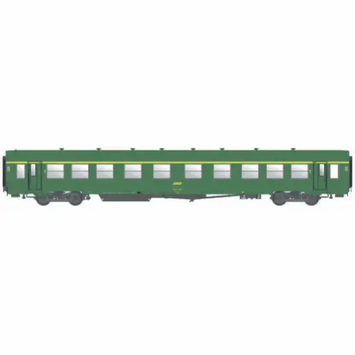 [MW40033] Voiture voyageurs USI livrée verte, At4 U62, logo encadré jaune - Models World 40033 - HO 1/87 - SNCF - Ep IV - 2R
