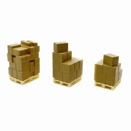 [MA211138] Palettes avec des boîtes en carton à moitié empilées - Mafen 211138 - N 1/160